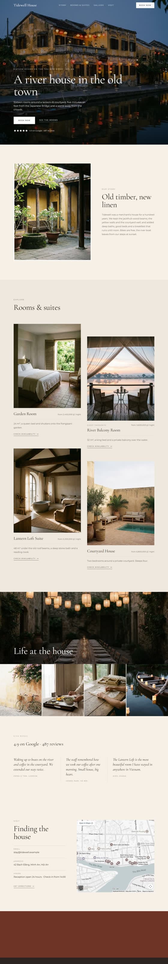 Tidewell House sample website
